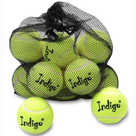 Купить Мяч для большого тенниса Indigo (12 шт в сетке) начальный уровень в Барабинске 