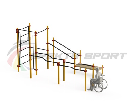 Купить Спортивный комплекс для инвалидов-колясочников WRK-D16_76mm в Барабинске 